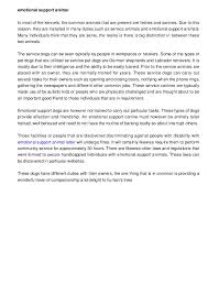 Sample letter for therapy support animal. Emotional Support Animal Letter