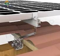 PV Solar Racking System Flexible and Convenient Installation Stainless  Steel Hook Adjustable Tile Roof Hook for Flat Tile Roof
