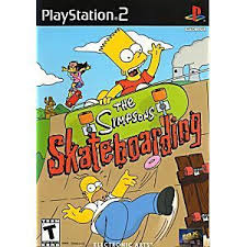 simpsons skateboarding the ps2 game playstation games