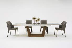 The table has a glass top and extensions that decapo is a versatile modern dining table available in fixed and extending sizes, with more. Modrest Babia Modern Smoked Glass Walnut Extendable Dining Table