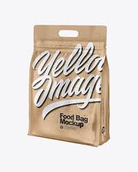 Kraft Paper Stand Up Food Bag Mockup In Bag Sack Mockups On Yellow Images Object Mockups Mockup Free Psd Free Psd Mockups Templates Psd Mockup Template