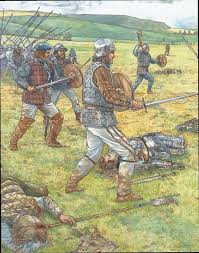 The Scottish Left Early In The Battle Home Attacks Edmund Howard S Division Cartoon Knight Historical Warriors History War