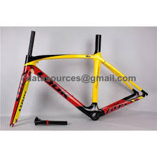 Look 695 Carbon Fiber Road Bike Bicycle Frame Yellow Look Frame