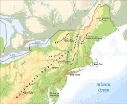 This map of the northeastern united states features the great lakes region and an inset of northern maine. Northeastern Us Physical Map