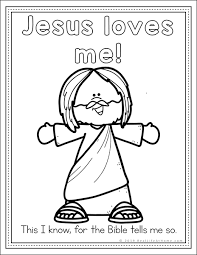 Free collection of 30+ printable jesus pictures printable jesus coloring pages free picture fun time | free and. Jesus Loves Me Coloring Pages Free Printables Set For Kids