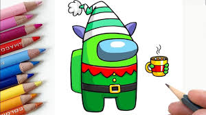 Complete treatise devoted to drawing hand and foot parts, represents more effectively the human body, due to their complexity and the variety of positions that can be assumed. How To Draw Among Us Christmas Elf Christmas 5 Youtube
