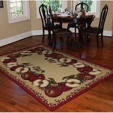 orian apple border area rug, sand