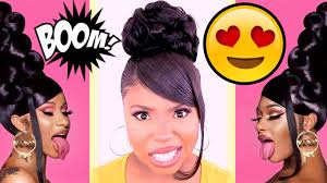 1.24 high temp fade with part and short curly hair. Wap Hairstyle Remake Cardi B Megan Thee Stallion Who Wore It Better Episode 1 Youtube