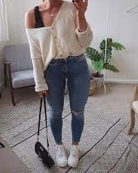 Carys Gray On Instagram Basics Jeans Topshop Cardigan Tanguy Stra Air Force 1 Outfit Forces Outfit Outfits With Air Force Ones