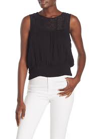 Lace Sleeveless Tie Back Top