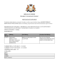 Jika terdapat sebarang pertanyaan , sila hubungi kami di tel: Kenyataan Tawaran Sebutharga Pejabat Tanah Batu Pahat Facebook