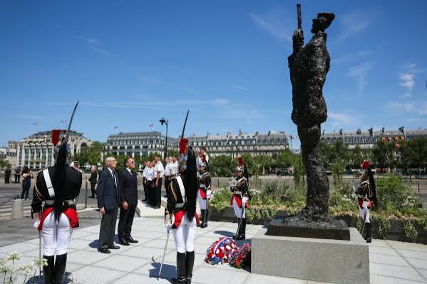 Macron condemns resurgence of antisemitism at Dreyfus statue unveiling | AP News