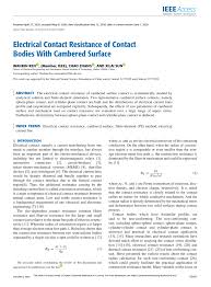 We offer a variety of electrical installation and inspection services. Pdf Electrical Contact Resistance Of Contact Bodies With Cambered Surface