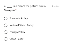 But the national vision set forth in the nvp is not. Solved 2 Points 4 Is A Pillars For Patriotism In Malaysi Chegg Com