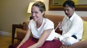 Other tattoos of angelina jolie. Angelina Jolie Adds Three More Large Tattoos To Her Body Vanity Fair
