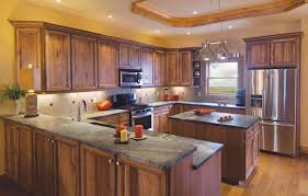Dark earth tones on the floor allow you to choose a variety of colors for your cabinets in lighter shades. 15 Best Rustic Kitchen Cabinet Ideas And Design Gallery Find Your Hickory Rustic Kitchen Cabinet Ideas In This Site Dapur Rustic Kabinet Dapur Desain Dapur