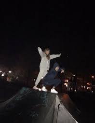 Maybe you would like to learn more about one of these? Two Best Friends Just Vibing At A Skateboarding Ramp Friend Pictures Night Aesthetic Best Friend Pictures