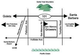 map to san marcos nursery between goleta and santa barbara open monday through friday santa barbara airport map san marco pinterest