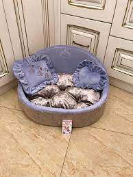 lavender and gray crushed velvet princess dog bed personalised etsy personalized dog beds small dog accessories dog beds for small dogs