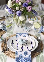 Blue And White Easter Tablescape Domestikatedlife Easter Tablescapes Spring Table Settings Spring Table