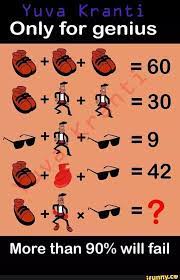 We did not find results for: Only For Genius More Than 90 Will Fail Maths Puzzles Riddles With Answers Mind Puzzles