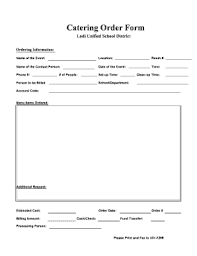 Maybe you would like to learn more about one of these? 20 Printable Catering Order Forms Templates Fillable Samples In Pdf Word To Download Pdffiller