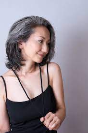 Mayuko Gray Hair Style Beautiful Gray Hair Long Gray Hair Hair Formulas