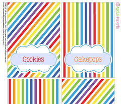 Rainbow Food Labels X2f Rainbow Party Table Tents X2f Rainbow Rainbow Food Rainbow Rainbow Party
