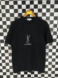 Yves Saint Laurent Spell Out Tshirt Medium Unisex 90 S Ysl Etsy Yves Saint Laurent T Shirt Saint Laurent