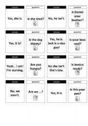 Maybe you would like to learn more about one of these? Memory Game Yes No Questions Editable Bw Esl Worksheet By Patriciasiqueira
