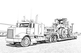 Ford mustang gt lineart coloring page. Big Rig Truck Coloring Page Poster Etsy