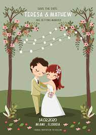 Cute Wedding Save The Date Template E Invitation Printable Etsy Diy Wedding Invitation Cards Wedding Invitation Cards Digital Invitations Wedding