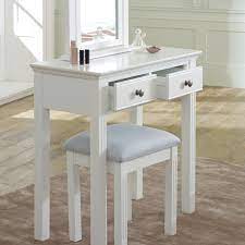 White dressing table makeup vanity table stool set with drawers and lighted mirror price drop $ 169.97 169.97 was $179.97 was price applied 20/04/2021 White Dressing Table Set Davenport White Range