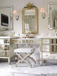 10 Ways To Decorate With Mirrors Mirrored Bedroom Furniture Glamorous Bathroom Mirrored Furniture