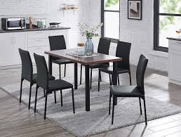 Sandi 7 piece dining set $1,515. Amazon Com Ids Online Style 7 Pieces Dining Room Set For 6 People Walnut Look Table Top With Comfortable High Back Chair 51 18 X 27 5 X 29 5 35 6 X 20 5 X 16 5 Black Table Chair Sets