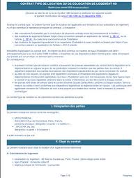 Contrat De Location Gratuit Modeles Pdf A Imprimer