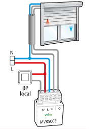 Schema De Branchement Volet Roulant Avec Micromodule Yokis Domotique Volet Roulant Domotique Maison Cablage Electrique
