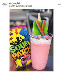 My Local Coffee Shop Sells Slushie Redbulls With Cream And Topped With Candy And Ice Cream Sticks R Stupidfood