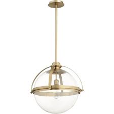 The fixture is made from metal, and it features a spherical glass shade with a small opening at the bottom for easy replacement of a 40w bulb (sold separately). Doucet 1 Light Single Globe Pendant Globe Pendant Globe Pendant Light Large Pendant Lighting