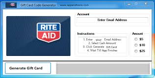 The gift card comes with a $4.95 activation fee, so your total will be $504.95. Rite Aid Gift Card Generator Gift Card Generator Gift Card Cards