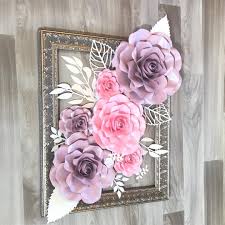 Paper Flower Frame Decor Inspiration With Paper Flower Paper Flower Backdrop Paper Roses Paper Flower Decor Paper Flowers Paper Flower Wall Decor