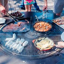 Fire pit wings and burgers. Firepit Grill Combo Gather Grills