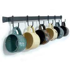 24 Iron Mug Rack Kitchen Wall Organizer Kitchen Cups Kitchen Wall Design