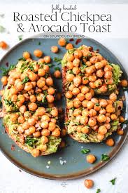 Roasted Chickpeas And Avocado Toast Easy Vegan Breakfast Recipe Recipe Chickpea Recipes Easy Vegan Breakfast Easy Roasted Chickpeas