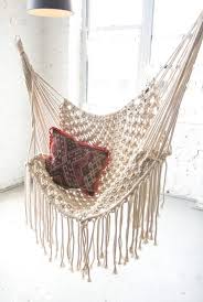White Macrame Hammock Patina Macrame Projects Diy Hammock Chair Macrame Decor