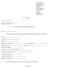Not all of the statements apply to each company Sample Letter For Pre Employment Checklist For Employer Template Download From Accounting And Finance Checklists
