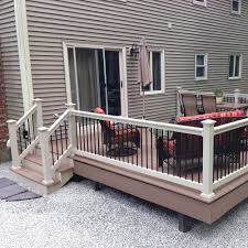 Weatherables Vilano 3 Ft H X 8 Ft W Vinyl White Railing Kit Wwr Thdva36 S8 The Home Depot Patio Deck Designs Deck Railings Deck Designs Backyard