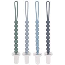 Set of 4 Silicone Pacifier Clips for Teething Relief Barbados | Ubuy