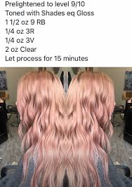 Shades Eq Redken Hair Color Hair Color Rose Gold Hair Color Formulas