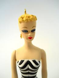 Black And White Bathing Suit Barbie Barbie Christmas Ornament 1959 Debut Black White Bathing Suit Pumps New Mib 199 Hallmarkkeepsake Barbie Christmas Ornaments Christmas Barbie Vintage Dolls